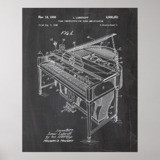 Poster Patente de Piano