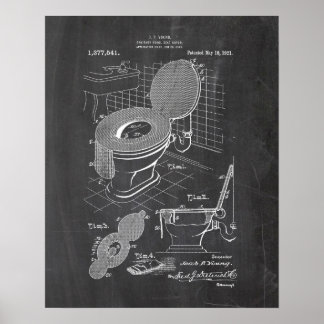 Poster Patente do assento de toucador