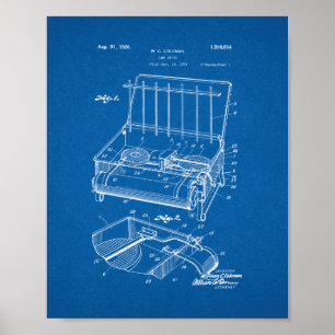 Poster Patente do Coleman Camp Stove - Blueprint