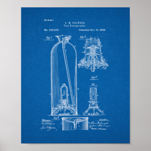 Póster Patente do extintor - modelo