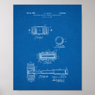 Póster Patente do Gavel do juiz - modelo