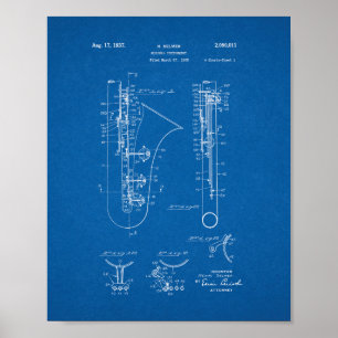 Póster Patente do instrumento musical - modelo