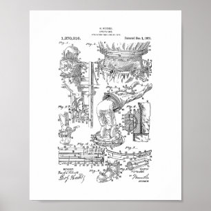 Poster Patente do terno do mergulhador de Harry Houdini