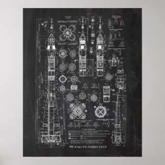 Poster Patente do veículo de lançamento Soyuz-U2