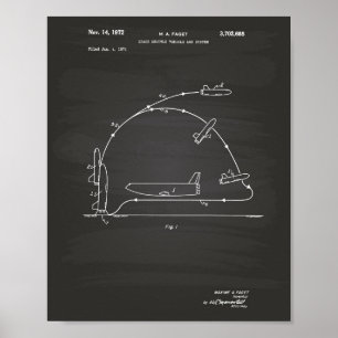 Póster Patente do veículo de vaivém espacial 1972 -