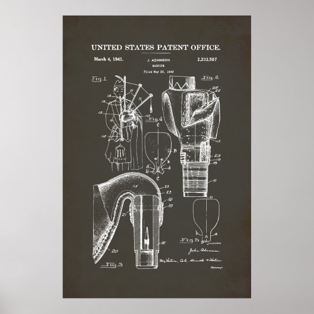 Poster Patente dos EUA - Bagpipe (Frente)