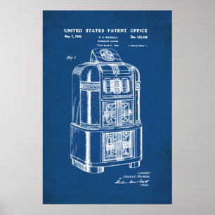 Poster Patente dos EUA - Rockola