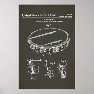 Poster Patente dos EUA - Tambourine