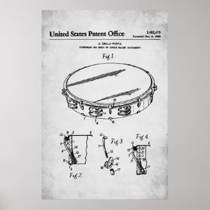Poster Patente dos EUA - Tambourine