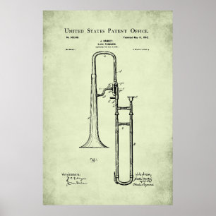 Poster Patente dos EUA - Trombone