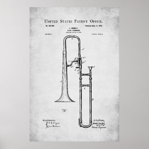 Poster Patente dos EUA - Trombone