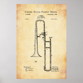 Poster Patente dos EUA - Trombone