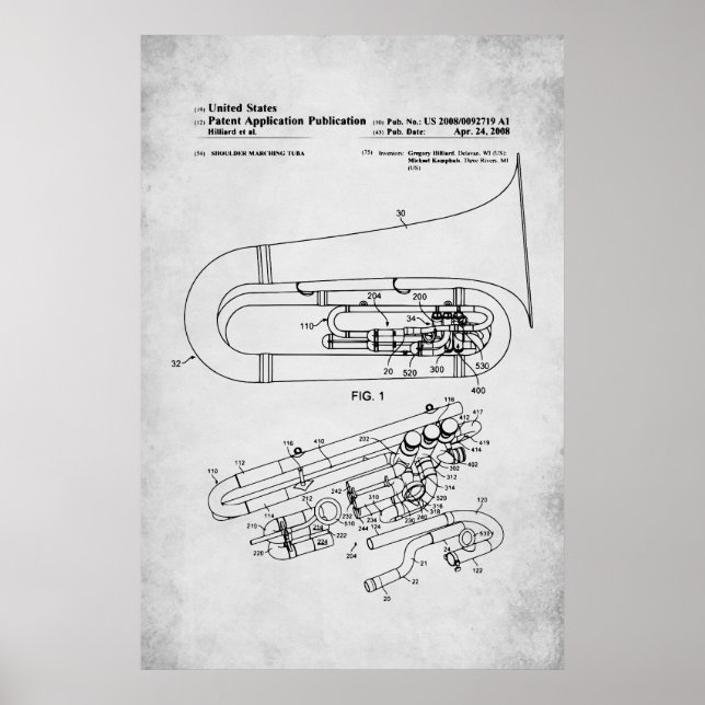 Poster Patente dos EUA - Tuba (Frente)