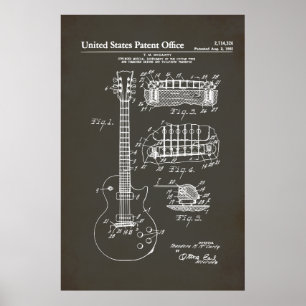 Poster Patente dos EUA - Violão acústico