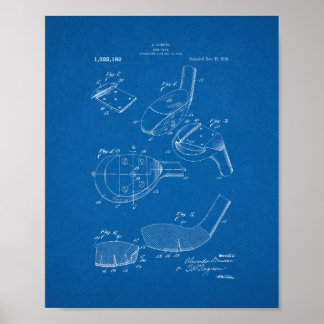 Poster Patente Golf-Club - Blueprint