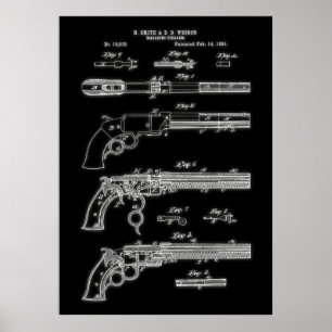 Poster Patente Pistol 1854