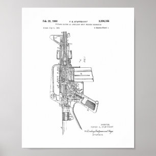 Póster Patente semiautomática do rifle do potro AR-15