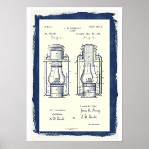 Poster Patente Vintage Camping Lantern