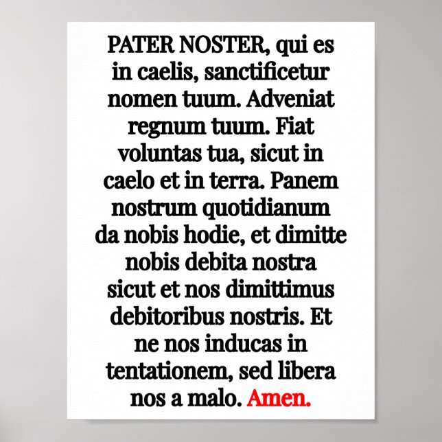 Poster Pater Noster (Frente)