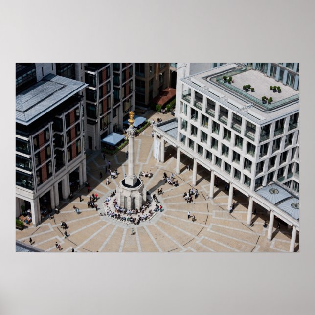 Póster Paternoster Square em Londres, Inglaterra (Frente)