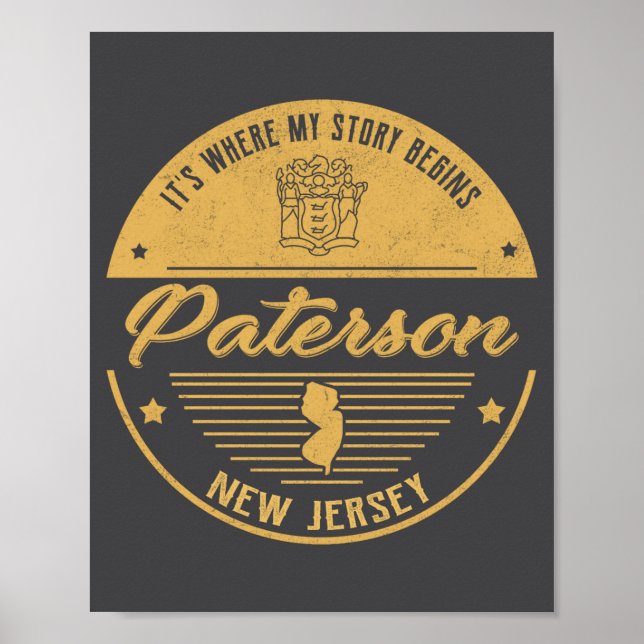 Poster Paterson New Jersey Its Where My Story Begins _1  (Frente)