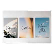 Patience, Gratitude, Reliance | Minimalist Islamic