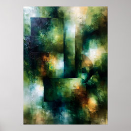 Poster Pátina Verde Shibui Texturizada Inspirada no Japão