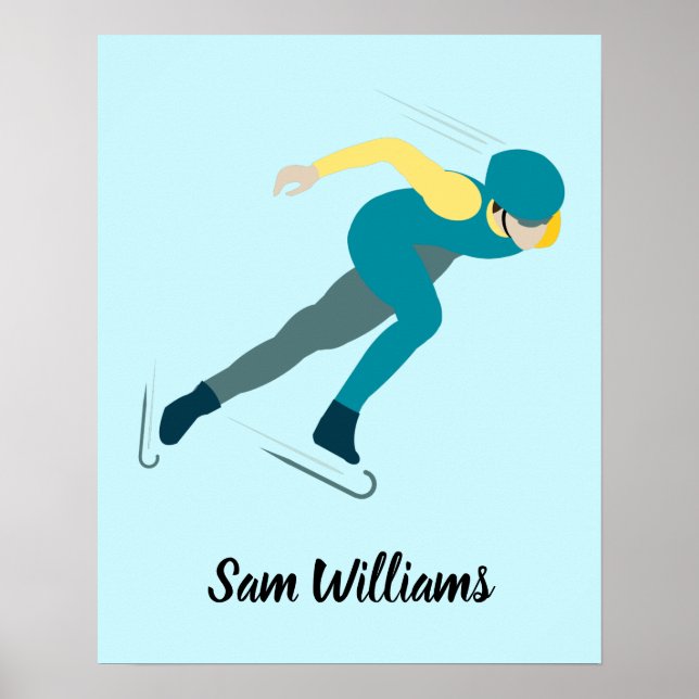 Poster Patinação de velocidade (Frente)