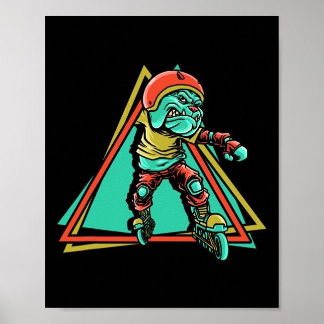 Poster Patinador Patinação Inline  (Frente)