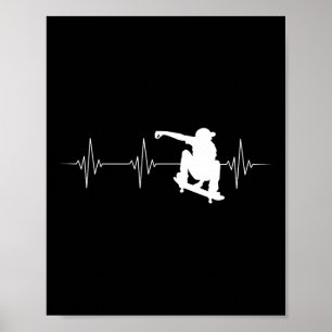 Poster Patinador Skatista Skate Patinete Tábua