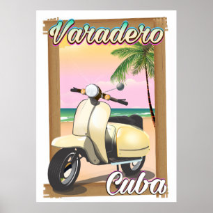 Poster patinete de de colheita de Varadero Cubano
