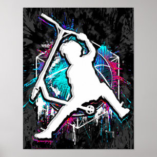 Poster Patinete Retroativo - Stuntscooter - Kick Stunt Pa