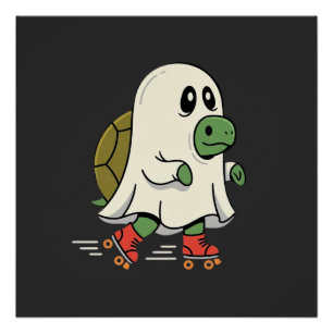 Póster Patins de Rodas Tartaruga Fantasma Design de Hallo