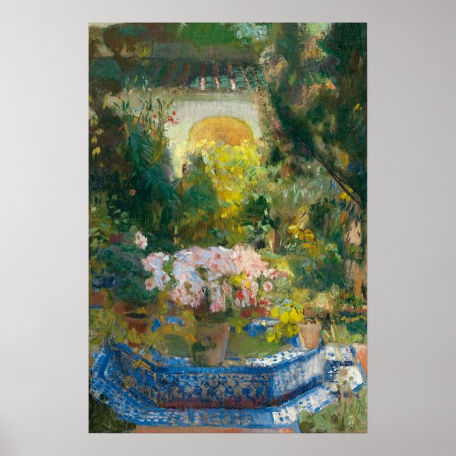 Poster Pátio da Casa de Sorolla (Frente)