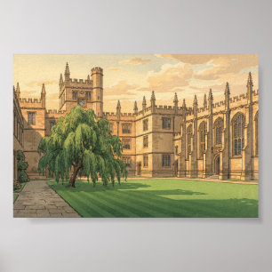 Poster Pátio da Universidade de Oxford