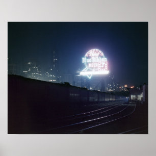 Póster Pátio de Cargas de Chicago, 1943. Foto Antiga