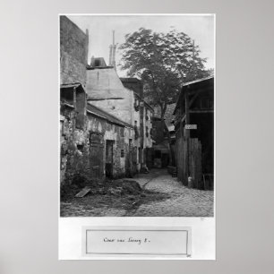 Poster Pátio na rua Larrey 8, Paris, 1858-78