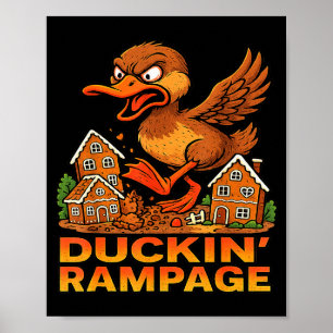 Poster Pato Bravo e Irritado Rampagem de Natal Única Ging