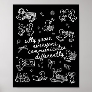 Poster Pato burro todos comunicam de maneira diferente