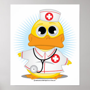 Póster Pato da enfermeira