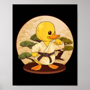 Poster Pato de Borracha de Caratê Motivo Taekwondo Jiu-ji