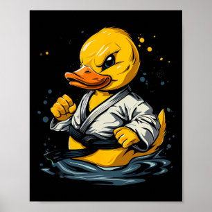 Poster Pato de borracha de Taekwondo Kickboxing Animal Ji