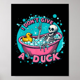 Poster Pato de Borracha Humor de Banho Esqueleto Hallowee