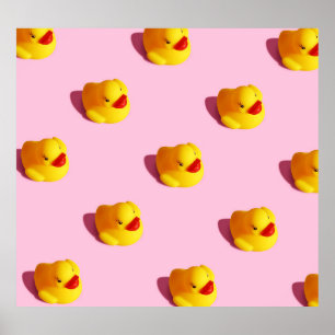 Poster Pato de borracha iluminado por sol, papel de pared