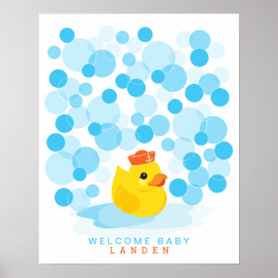 Póster Pato de Borracha Livro de visitas para chá de be