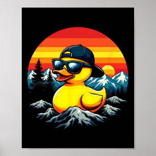 Poster Pato de Borracha Retro Sungles Montanhismo Acampam