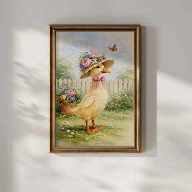 Poster Pato de Jardim Vintage (Criador carregado)