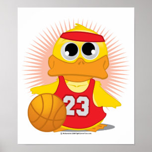 Poster Pato do basquetebol