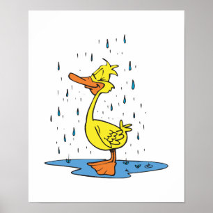 Póster pato giro na chuva