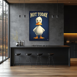 Poster Pato Não Hoje – Arte de Personagem de Desenho Anim